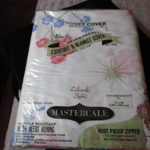 Vintage Mastercale Duvet Cover Floral fits 72" x 90" NEW